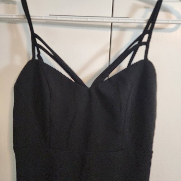 NWT LuLu's Black Strappy Bodycon Sheath Mini Cocktail/Homecoming Dress | Size S - Picture 4 of 11